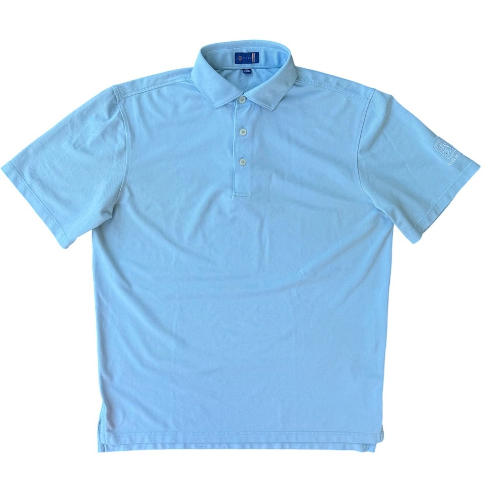 STITCH Golf Solid Oxford Polo, Baby Blue, Size M/L
